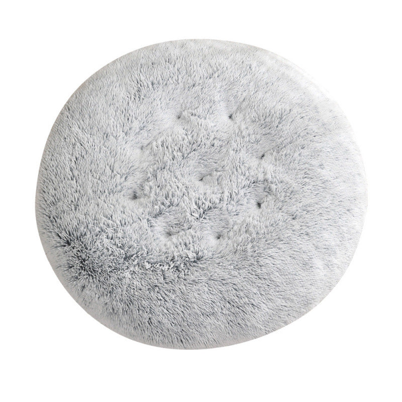 Round Plush Warm Pet Sleeping Bed Soft Cushion Mat