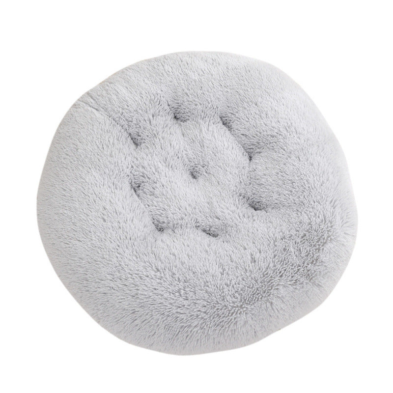Round Plush Warm Pet Sleeping Bed Soft Cushion Mat