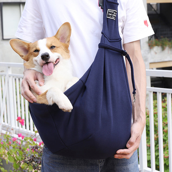 Cotton Pet Carrier Shoulder Crossbody Travel Handbag Bag