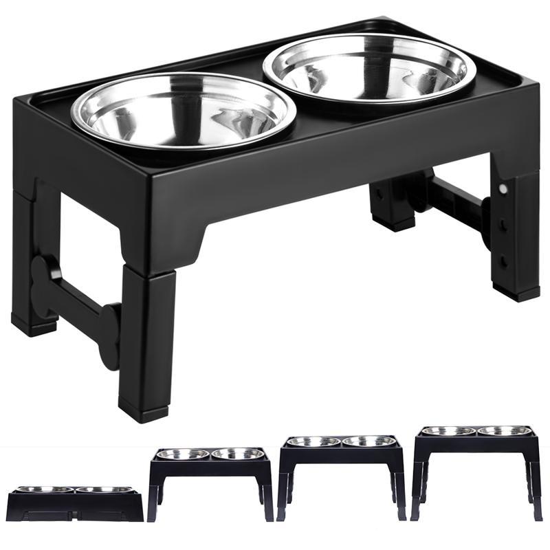 Elevated Pet Feeding Bowl Neck Support Anti Tumble Stand