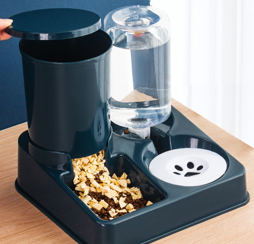 Automatic Pet Feeding Bowl Food And Water Dispenser Unit