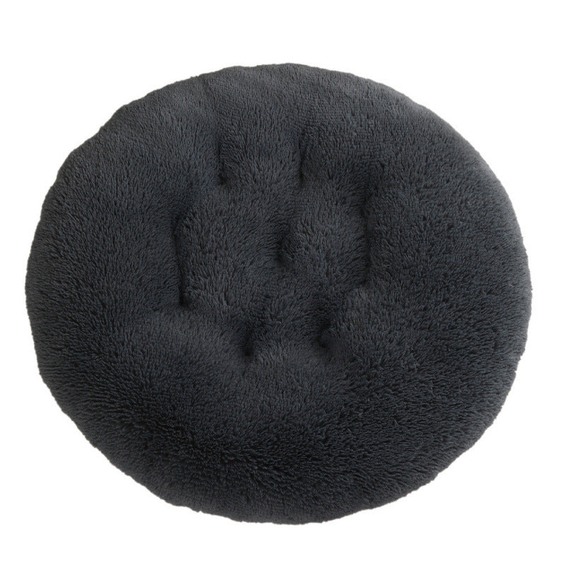Round Plush Warm Pet Sleeping Bed Soft Cushion Mat