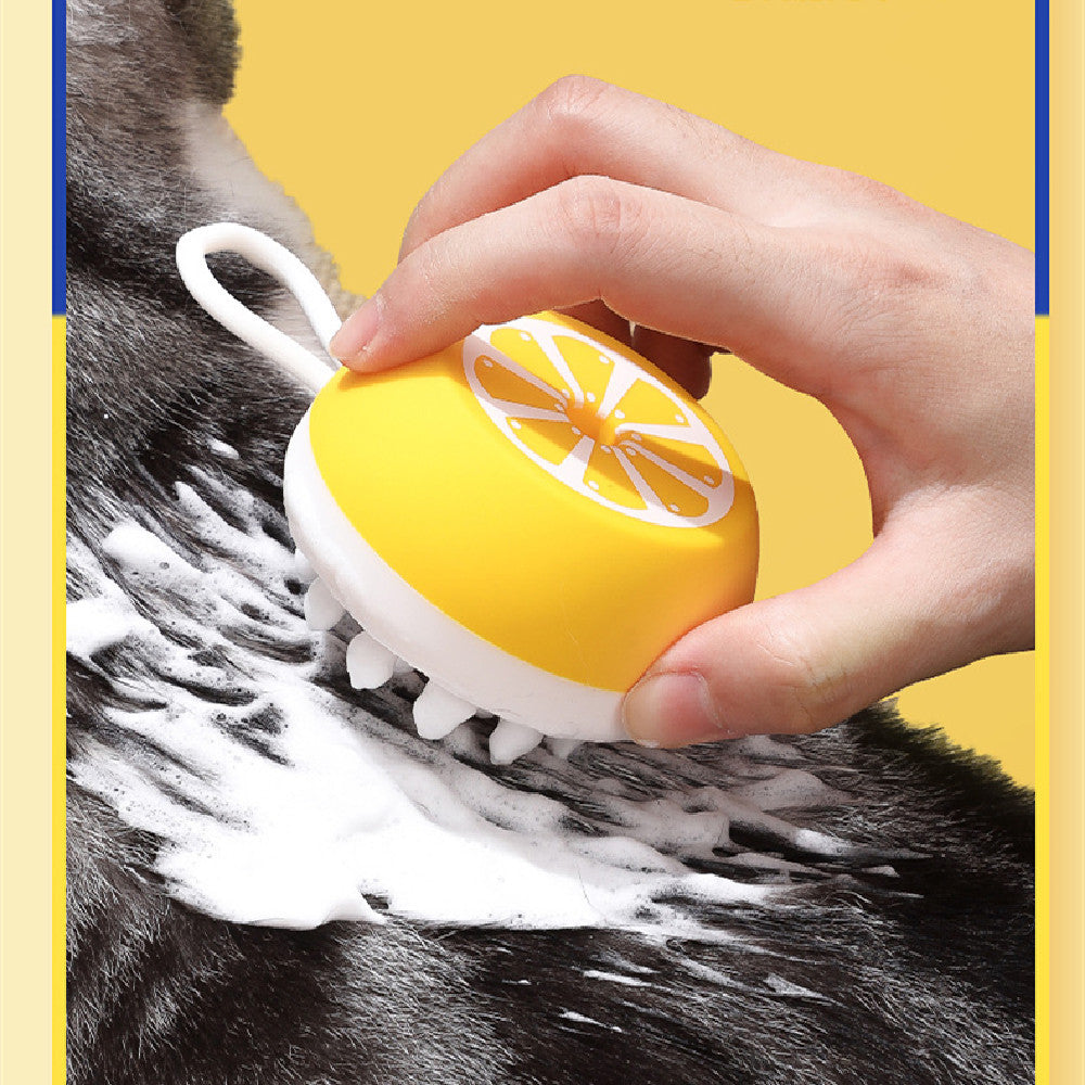 Pet 2 In 1 Spa Massage Silicone Bath Brush Tool