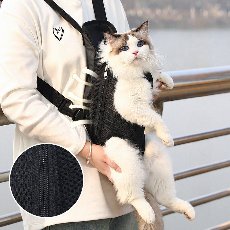 Breathable Adjustable Pet Backpack Front Carrier Travel Bag