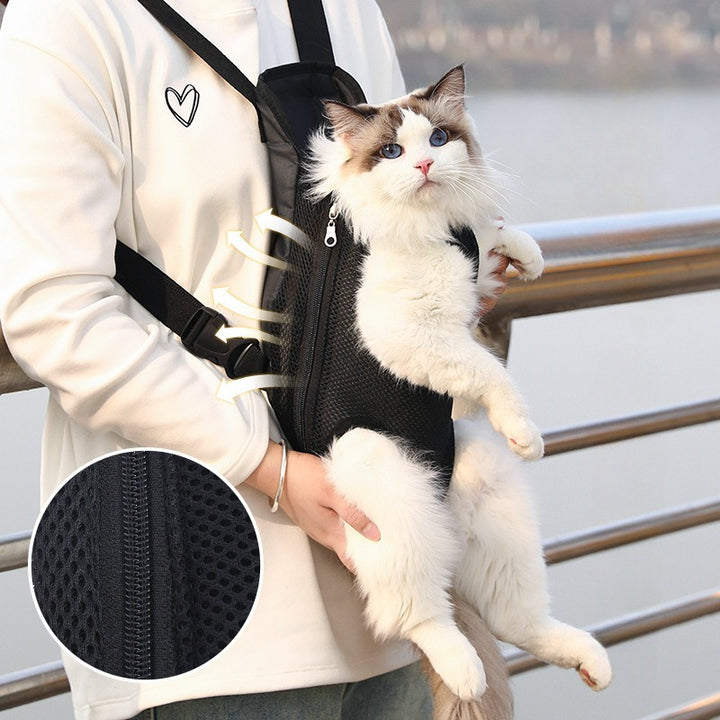 Breathable Adjustable Pet Backpack Front Carrier Travel Bag