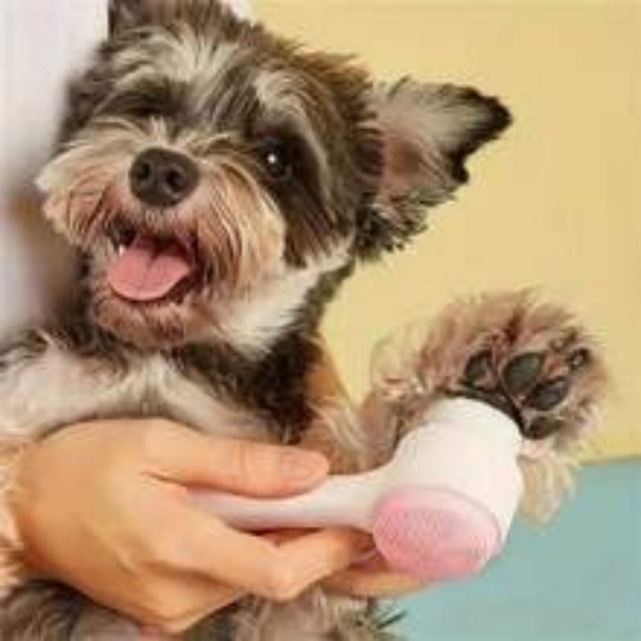 Gentle Nylon Pet Paw Brush Grooming Massage Cleaning Tool
