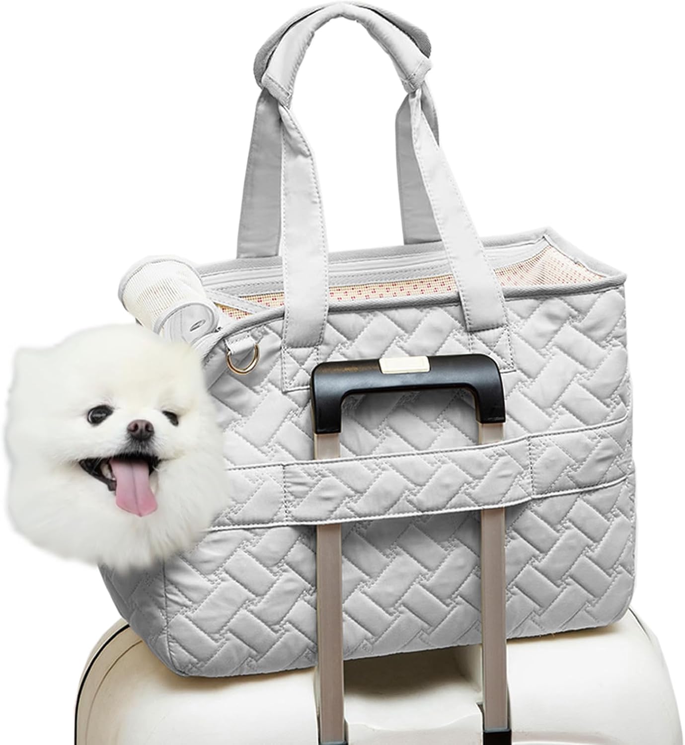 Breathable Mesh Pet Carrier Handbag With Cushion Travel Tote