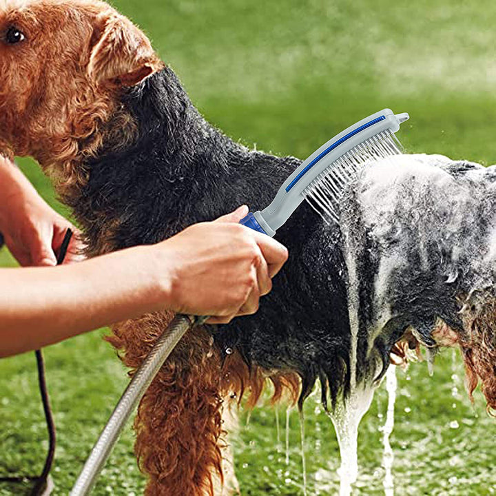 Pet Shower Bath Brush With Water Hose Tool