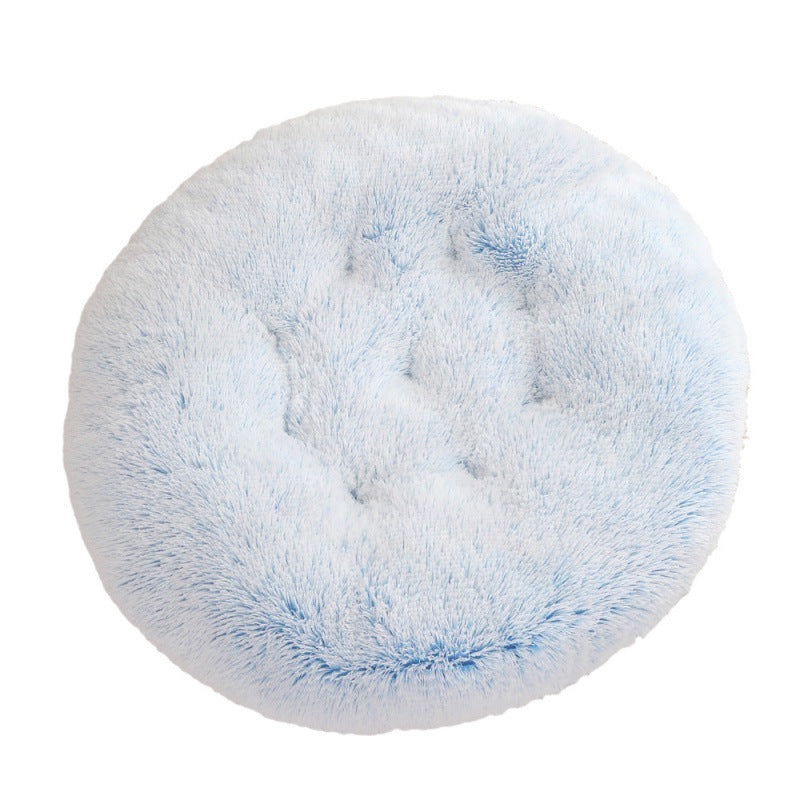 Round Plush Warm Pet Sleeping Bed Soft Cushion Mat