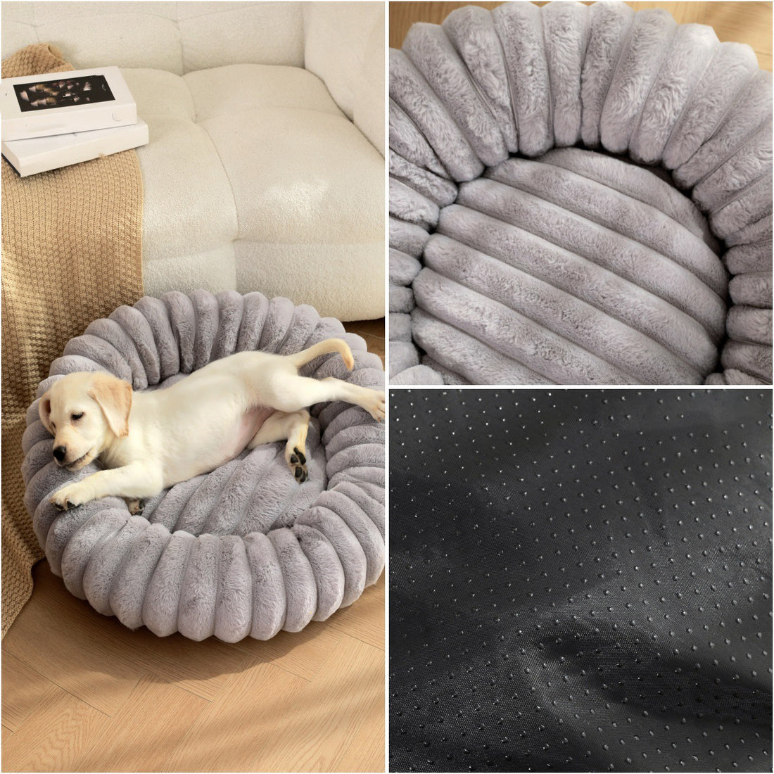 High Density Plush Round Winter Warm Pet Nest Sleeping Bed