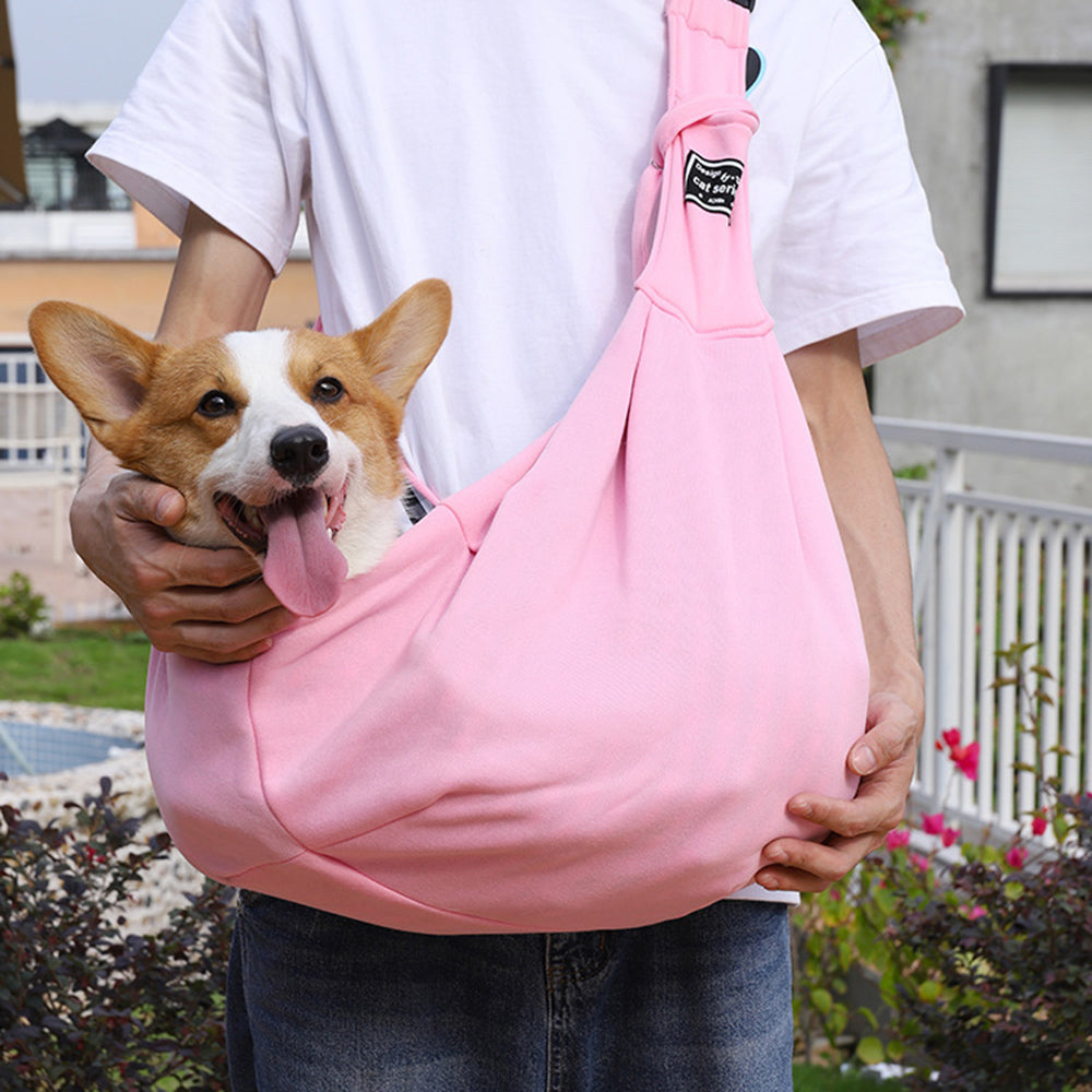 Cotton Pet Carrier Shoulder Crossbody Travel Handbag Bag