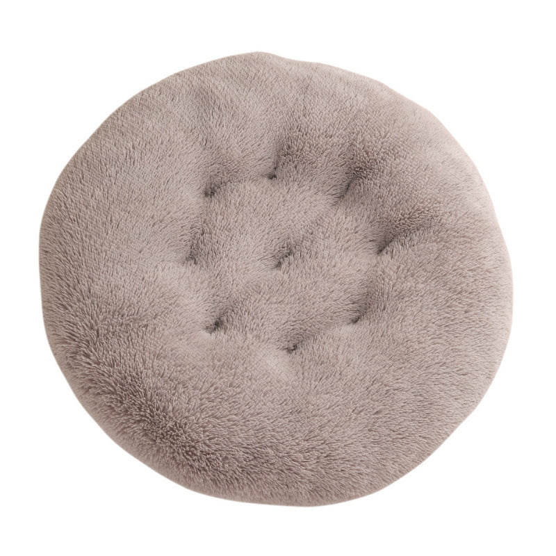 Round Plush Warm Pet Sleeping Bed Soft Cushion Mat