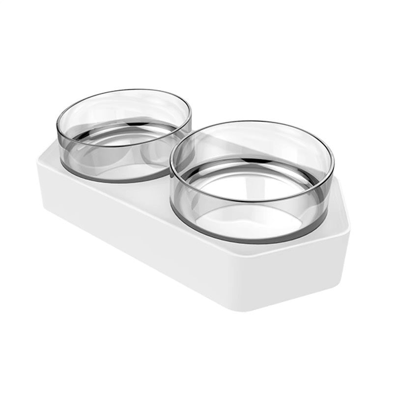 Double Ceramic Pet Feeding Water Bowl Cervical Support Holder