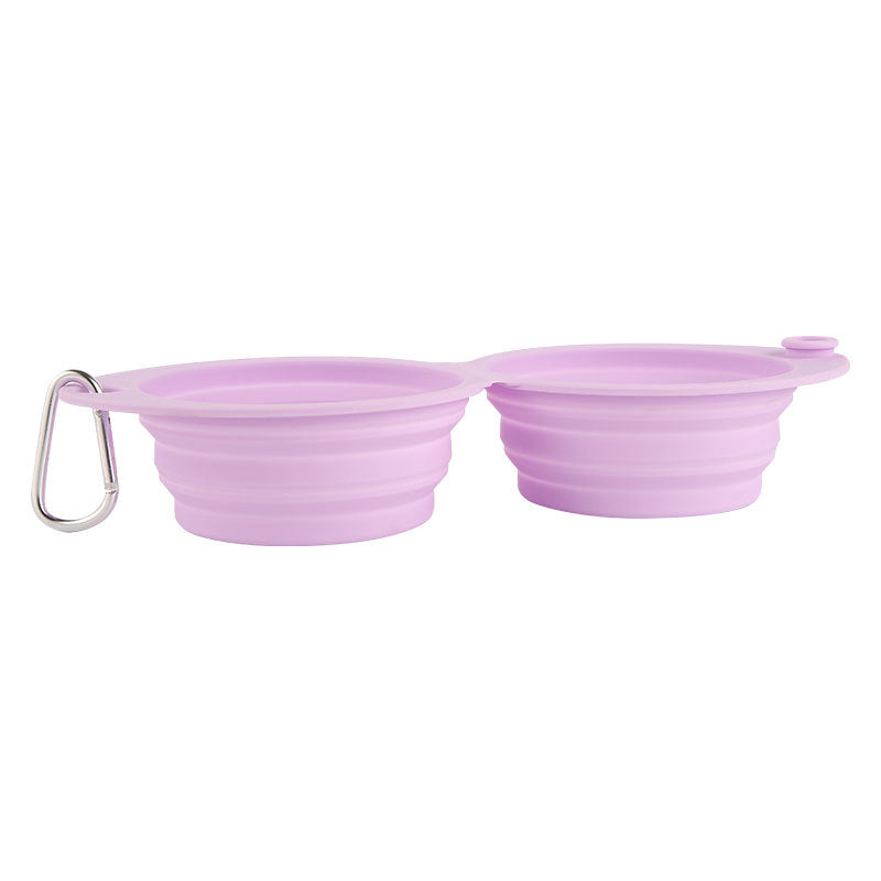 Foldable Silicone Pet Travel Feeding Bowl Portable Dish