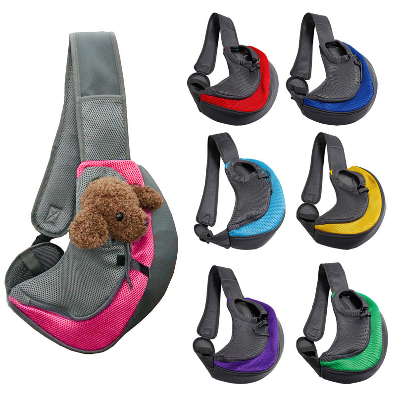 Outdoor Mesh Pet Carrier Shoulder Handbag Travel Bag