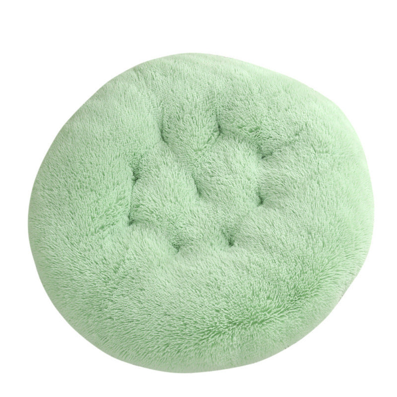 Round Plush Warm Pet Sleeping Bed Soft Cushion Mat
