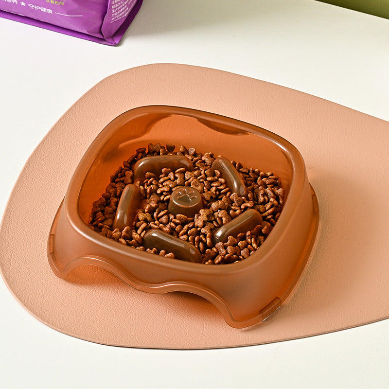 Anti Choking Pet Slow Feeding Water And Food Bowl Plate