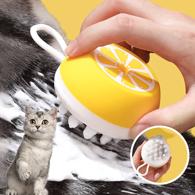 Pet 2 In 1 Spa Massage Silicone Bath Brush Tool
