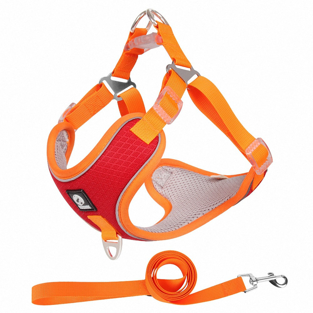 Pet Breathable Adjustable Harness Walking Leash