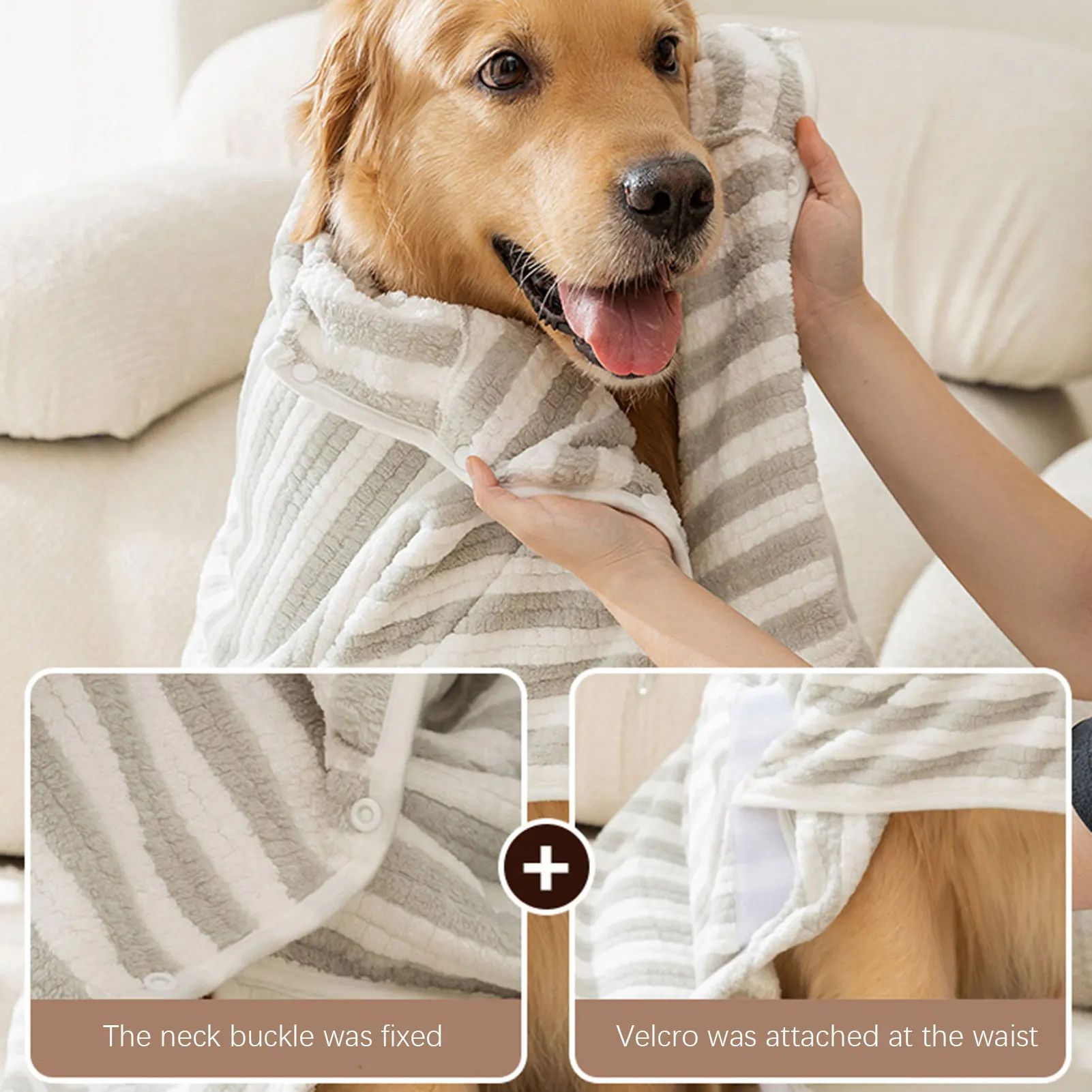 Ultra Absorbent Quick Dry Thick Pet Bath Towel Bathrobe Wrap