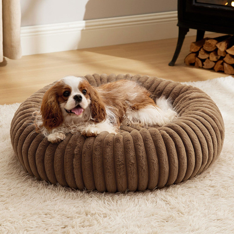 Plush High Density Winter Warm Pet Sleeping Mat Round Bed