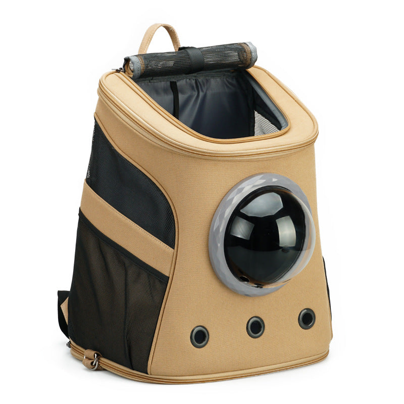 Portable Medium Pet Carrier Backpack Style Travel Bag
