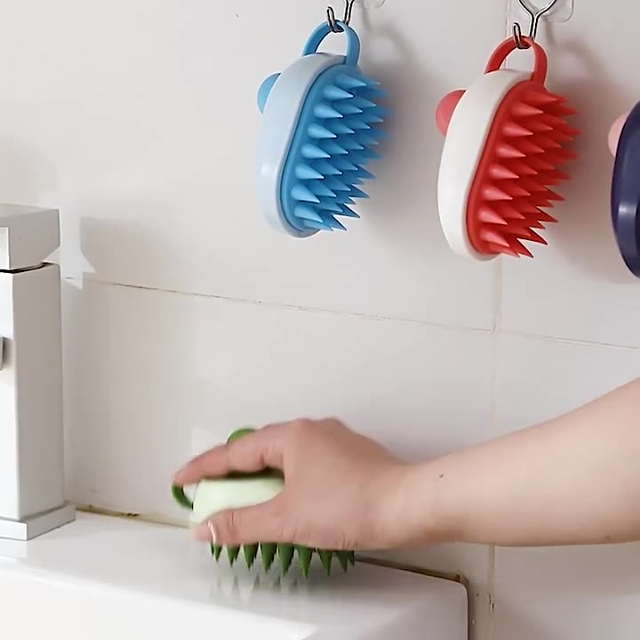 Pet Soft Gel Shampoo Bath Massage Brush Cleaning Tool
