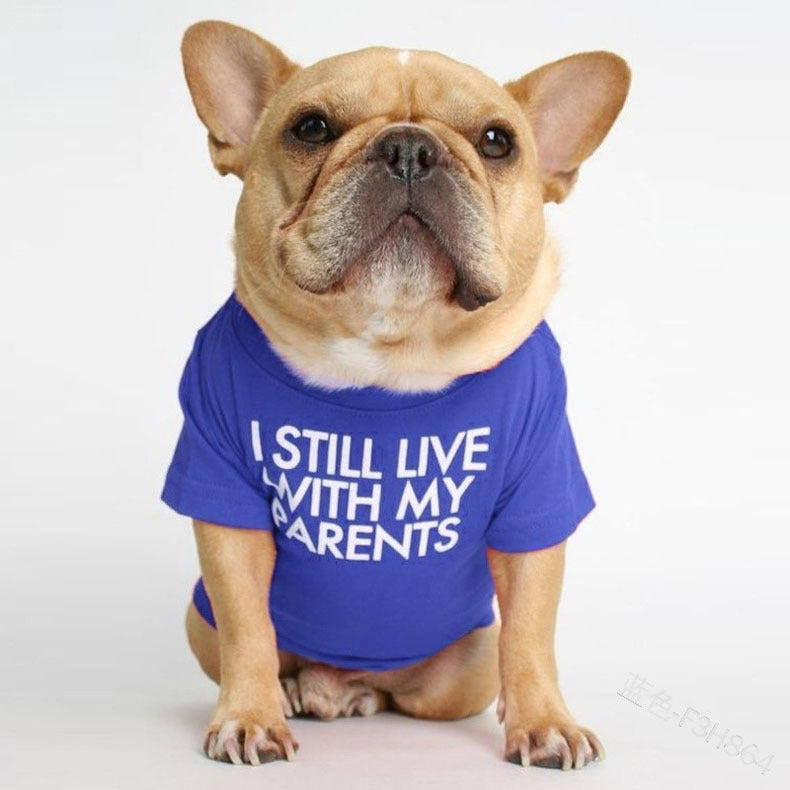 Pet Letter Print T Shirt Casual Clothing Top