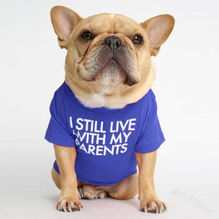 Pet Letter Print T Shirt Casual Clothing Top