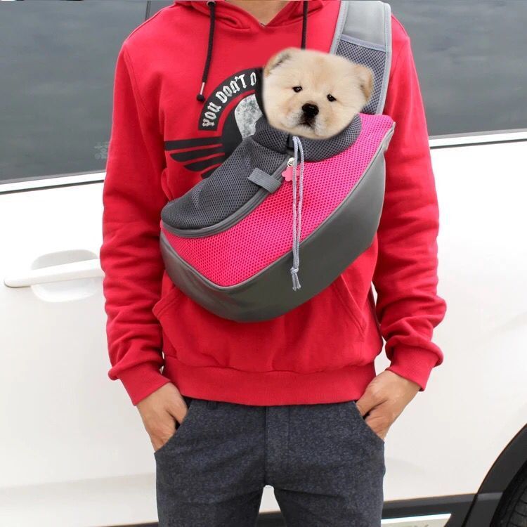 Outdoor Mesh Pet Carrier Shoulder Handbag Travel Bag