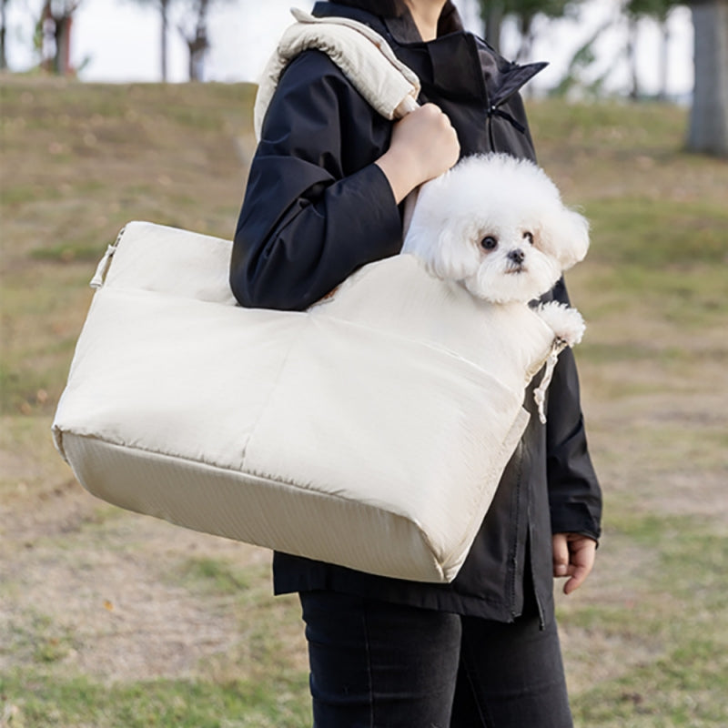 Portable Pet Car Seat With Adjustable Safety Leash Carrier
