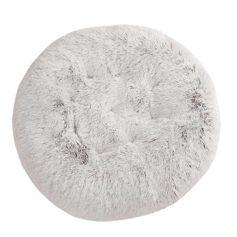 Round Plush Warm Pet Sleeping Bed Soft Cushion Mat