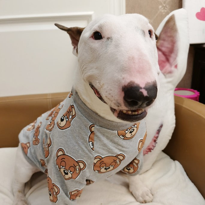 Pet Bear Cartoon Print Fashion T Shirt Clothing Top