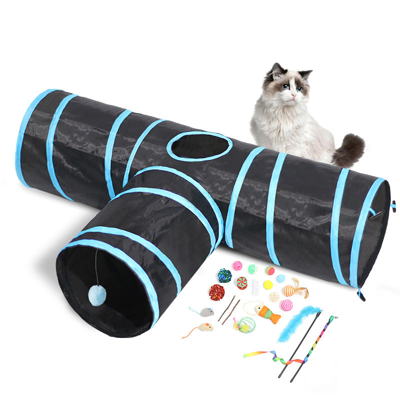 Foldable Pet Tunnel Climbing Path Interactive Toy