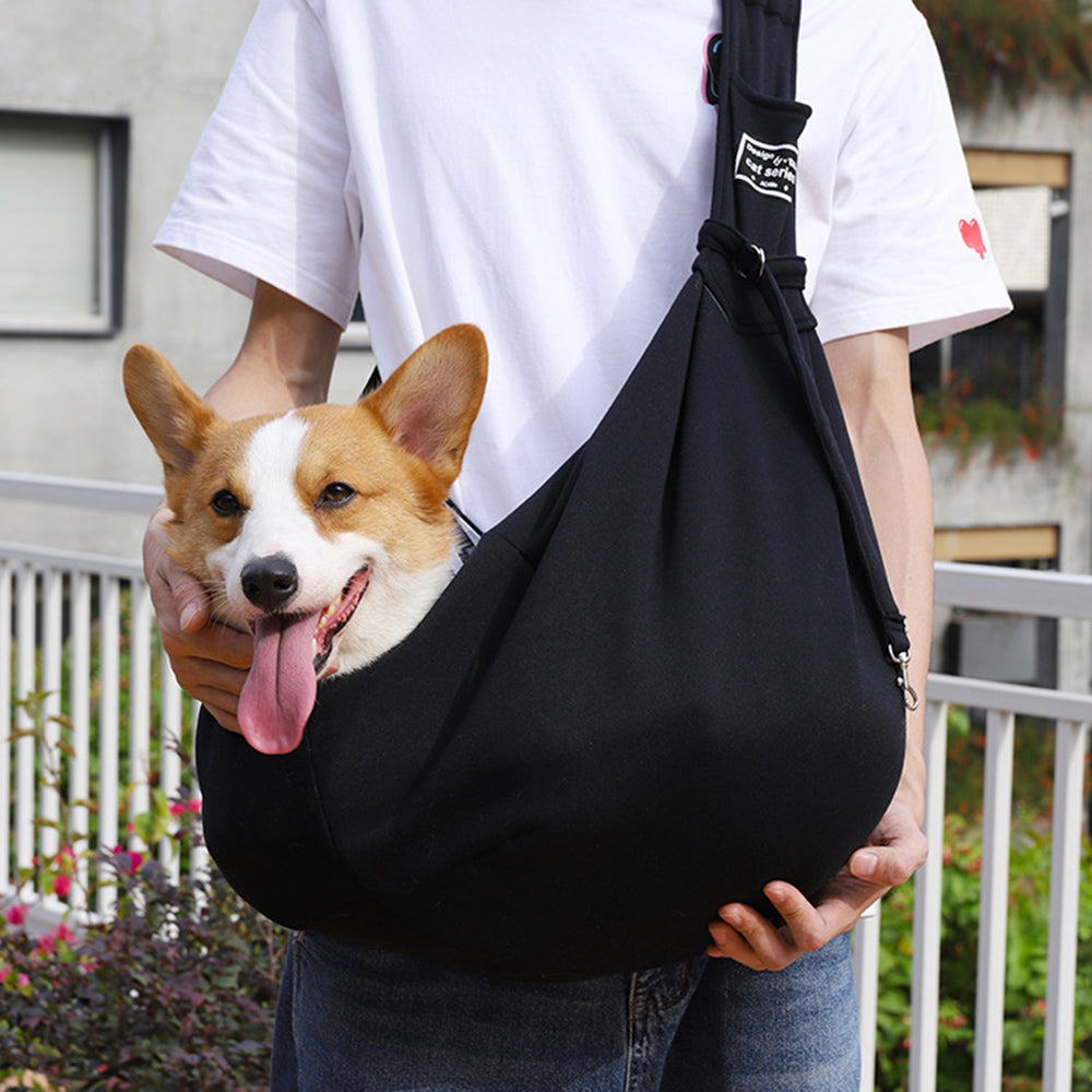 Cotton Pet Carrier Shoulder Crossbody Travel Handbag Bag