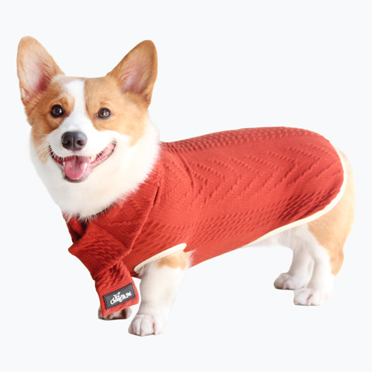 Pet Vintage Twist Sweater Casual Winter Clothing