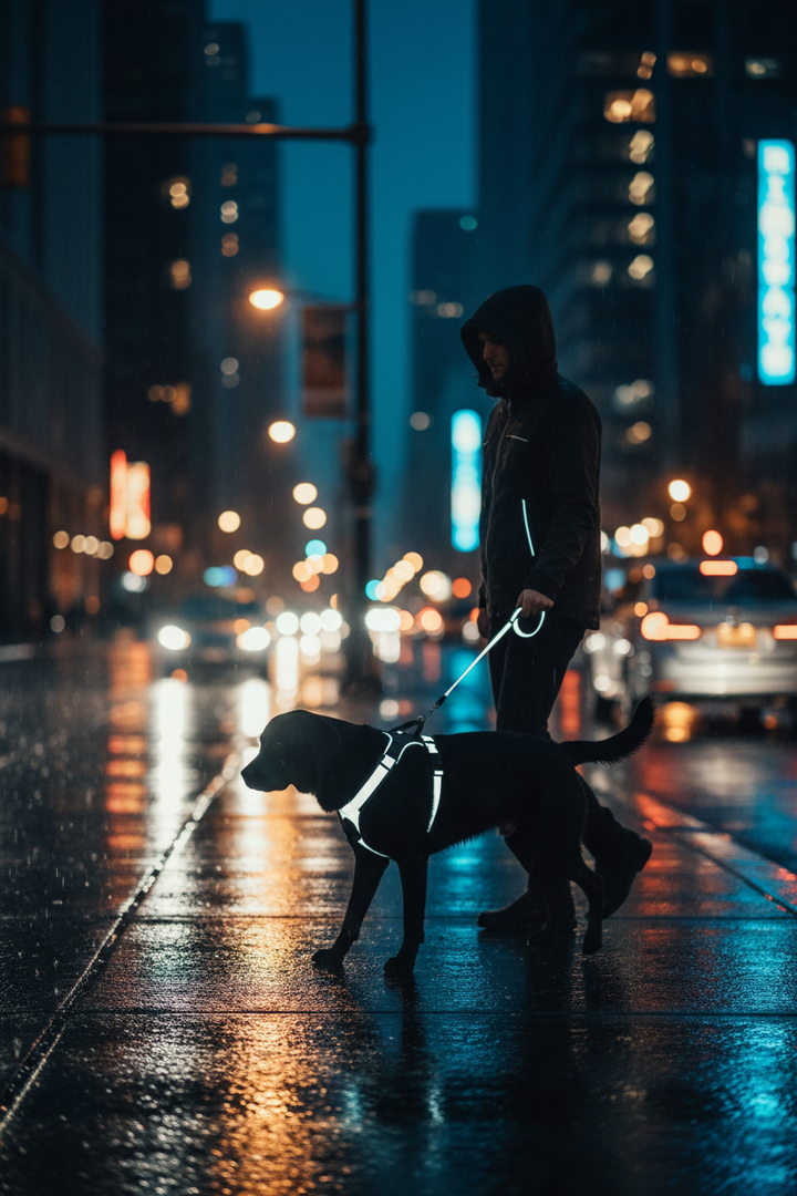 Reflective Dog Safety Vest – High-Visibility Traction Clothing for Night Walks
